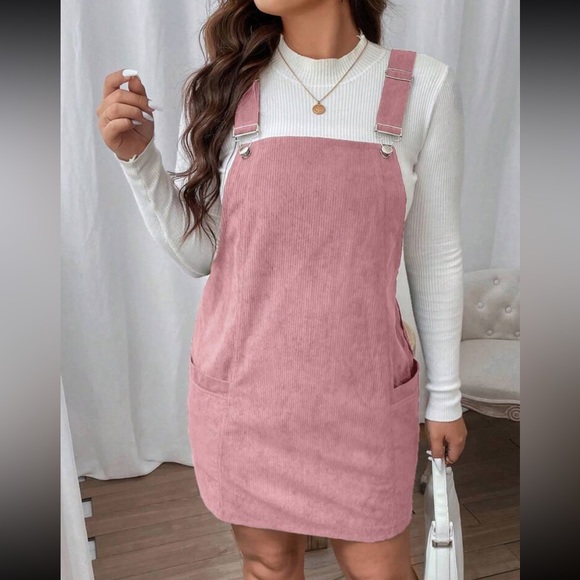Boho plus size overall corduroy dress - Picture 13 of 16